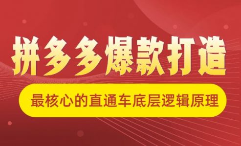 【拼多多爆款打造，最核心的直通车底层逻辑原理】-电商/教学/运营-_微卡网激活码商城