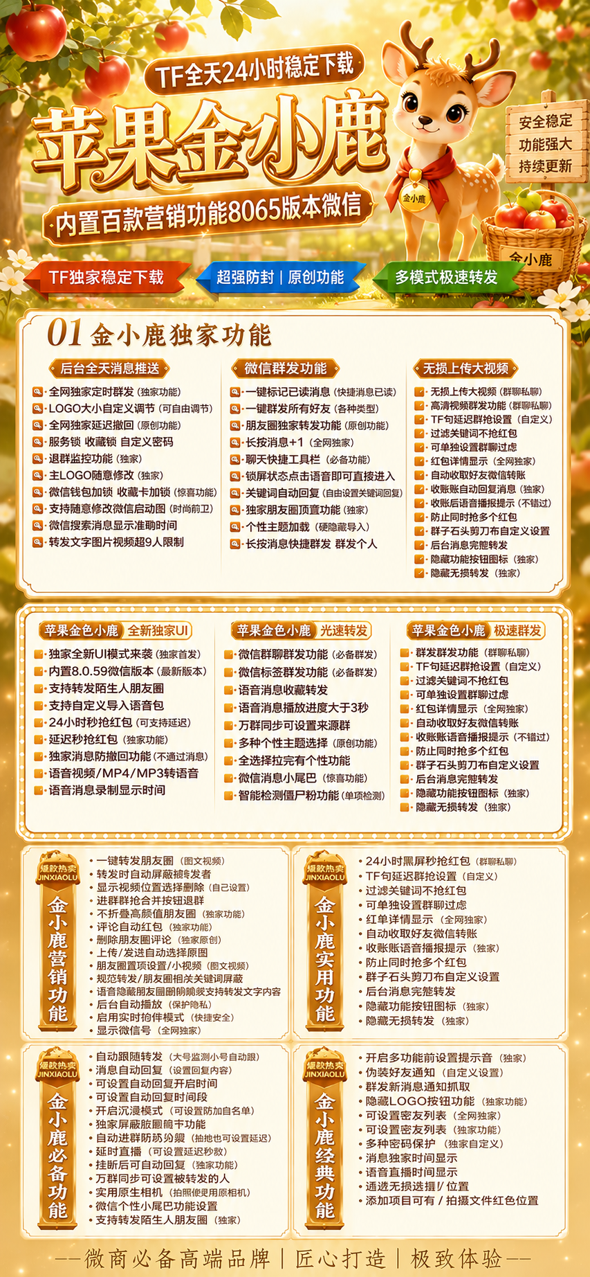 苹果用户福音!金小鹿微信分身多开教程+最新激活码,8065版本防封稳如狗!